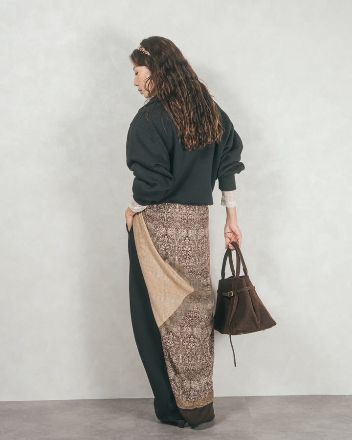 裏起毛ハーフZipスウェット (BLACK)