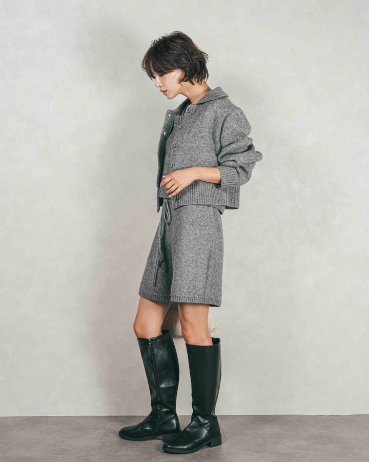 Cloudyメランジハーフパンツ (GRAY)