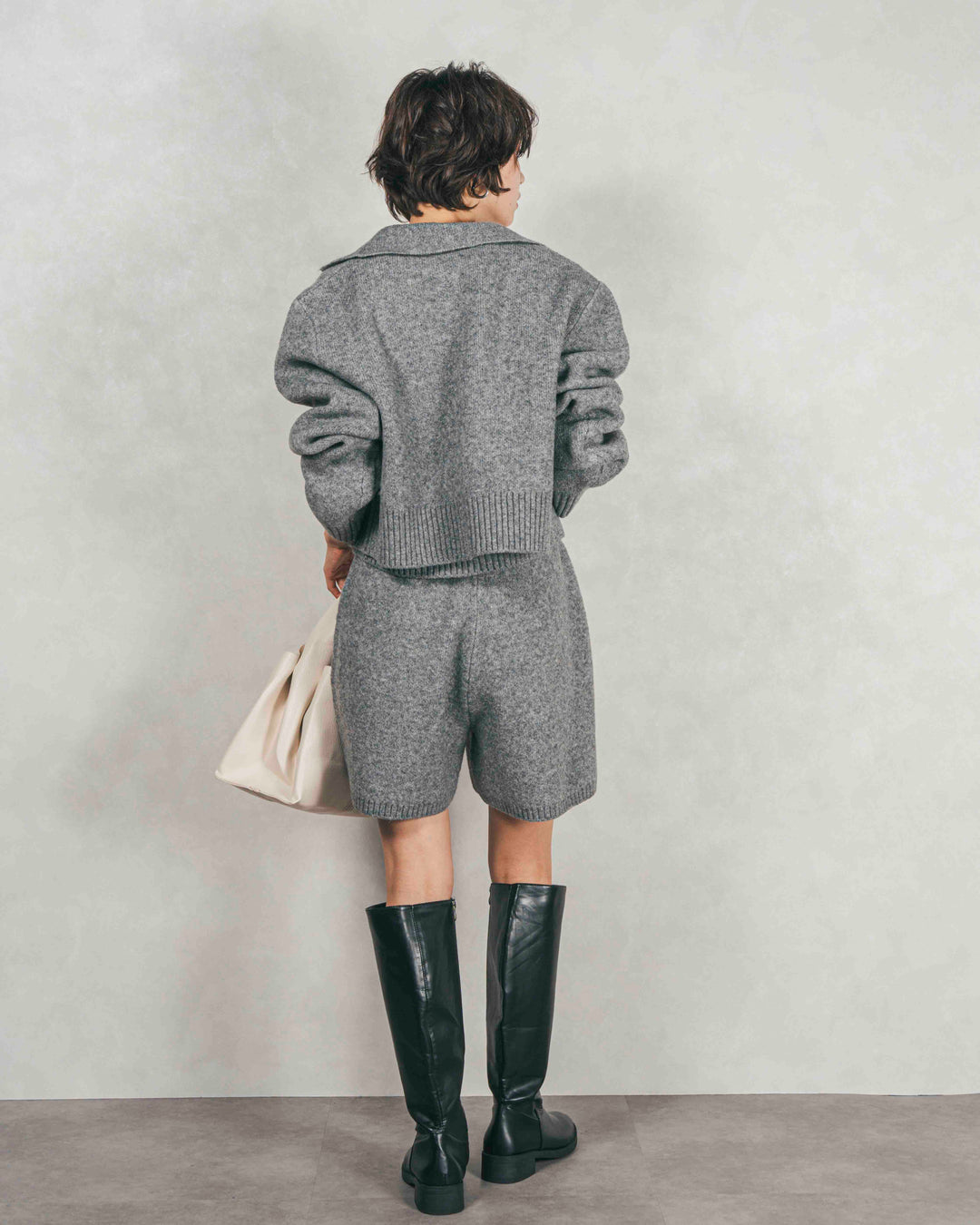 Cloudyメランジハーフパンツ (GRAY)