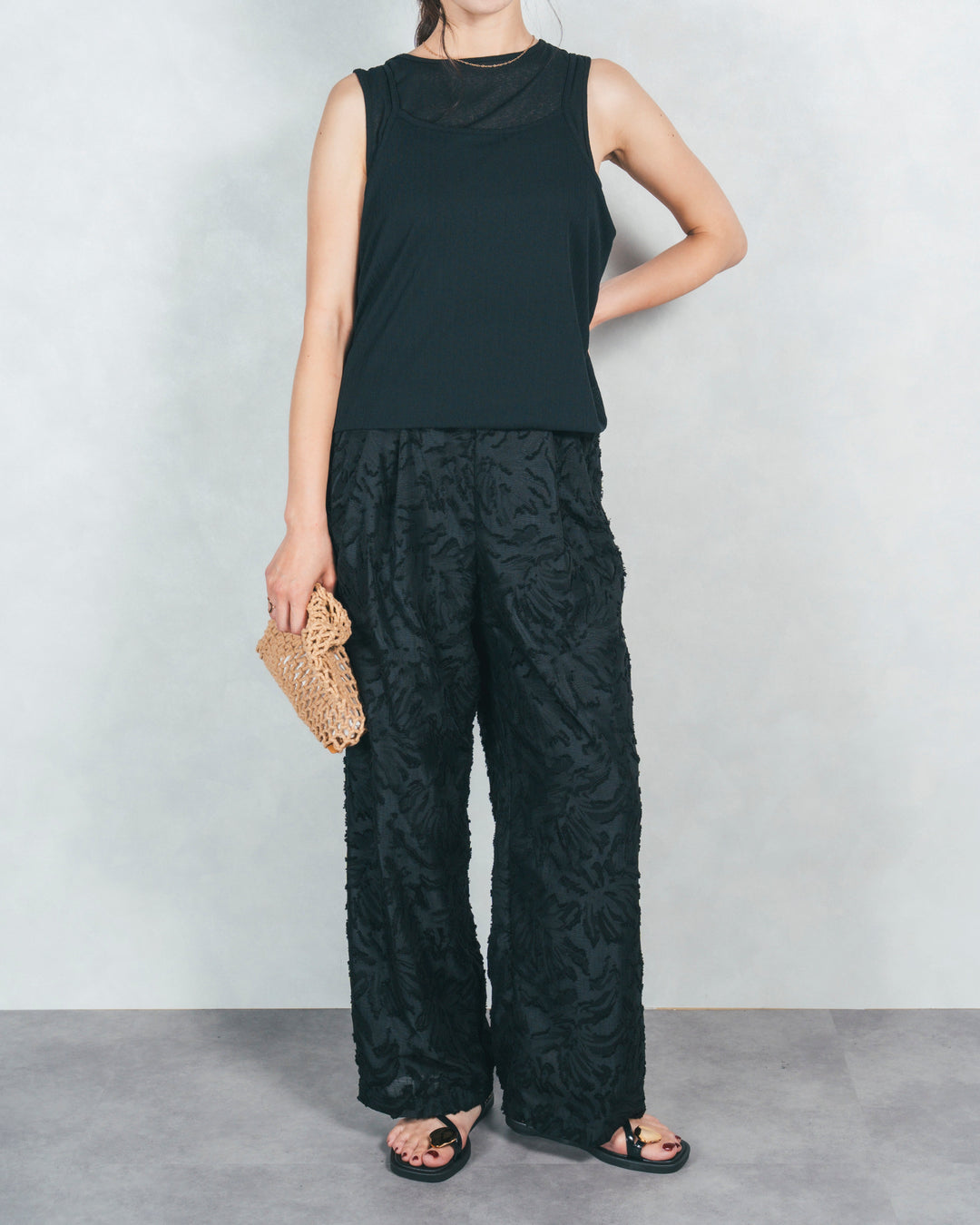 2-Way バルーンヘムキャミタンク (BLACK)