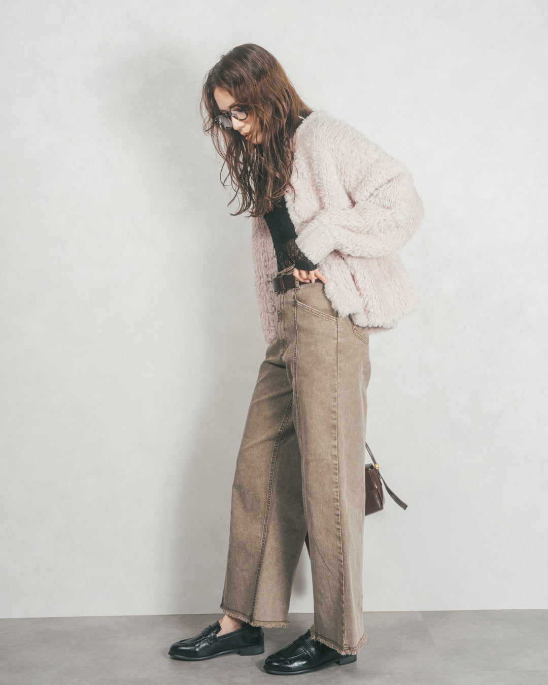 ファーニットLuxeカーデコート (OFF BEIGE)