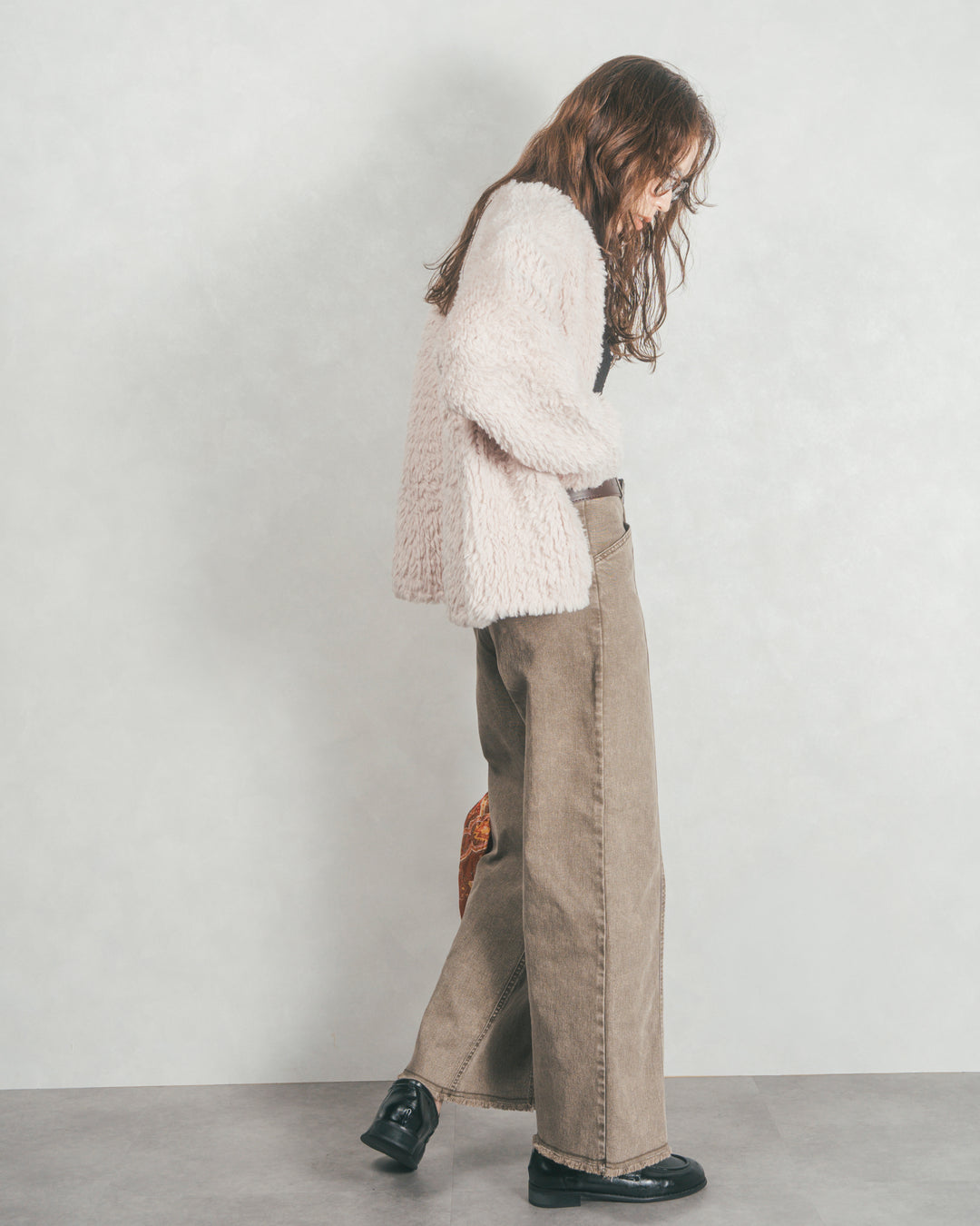 ファーニットLuxeカーデコート (OFF BEIGE)