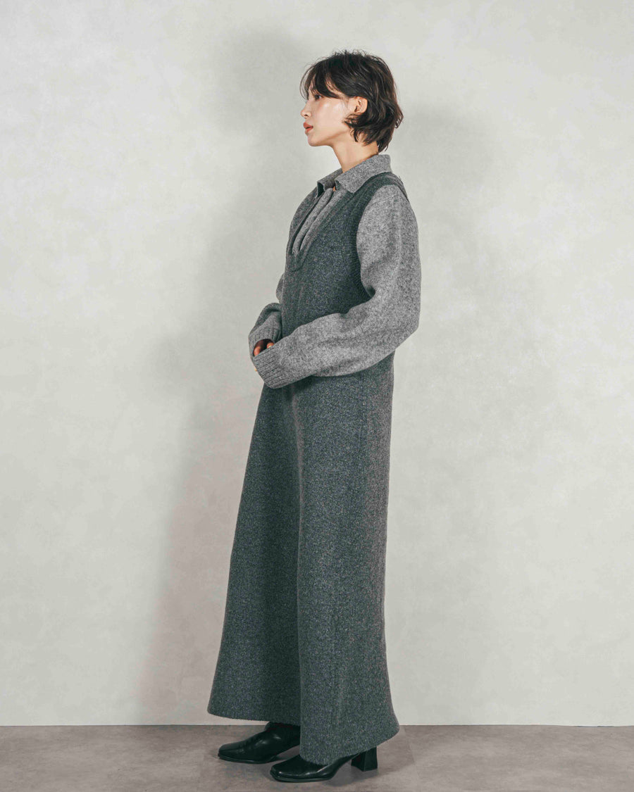 メランジKnitロングワンピース