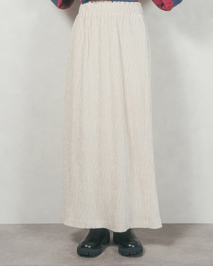 ［SET］フロントシリコンLogoスウェット+ベロアNarrowスカート