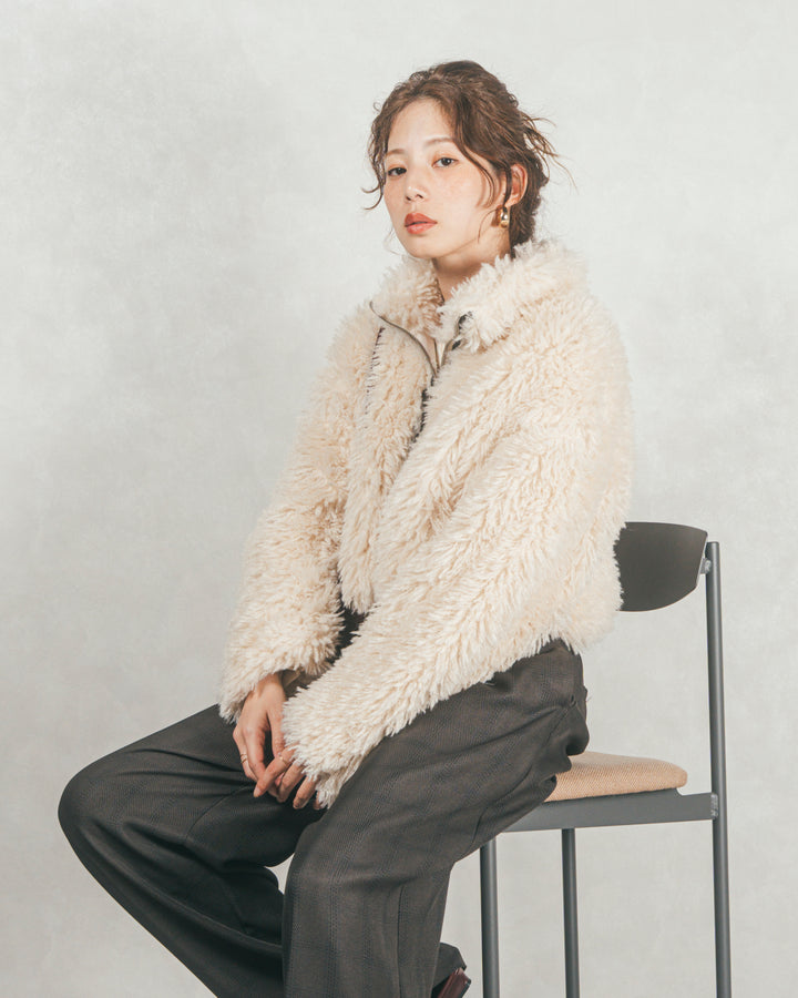 メランジチェックStraightパンツ (CHARCOAL)