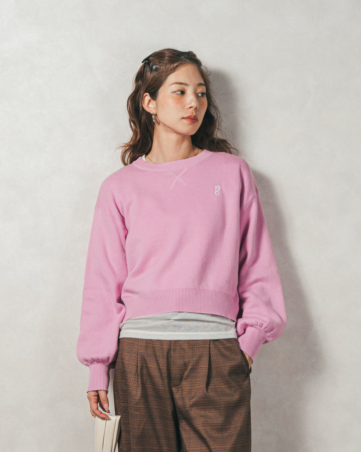 ［SET］スウェットライクロゴ刺繍ニット+Effortless チェックジャケット+Effortless チェックタックパンツ（3SET）