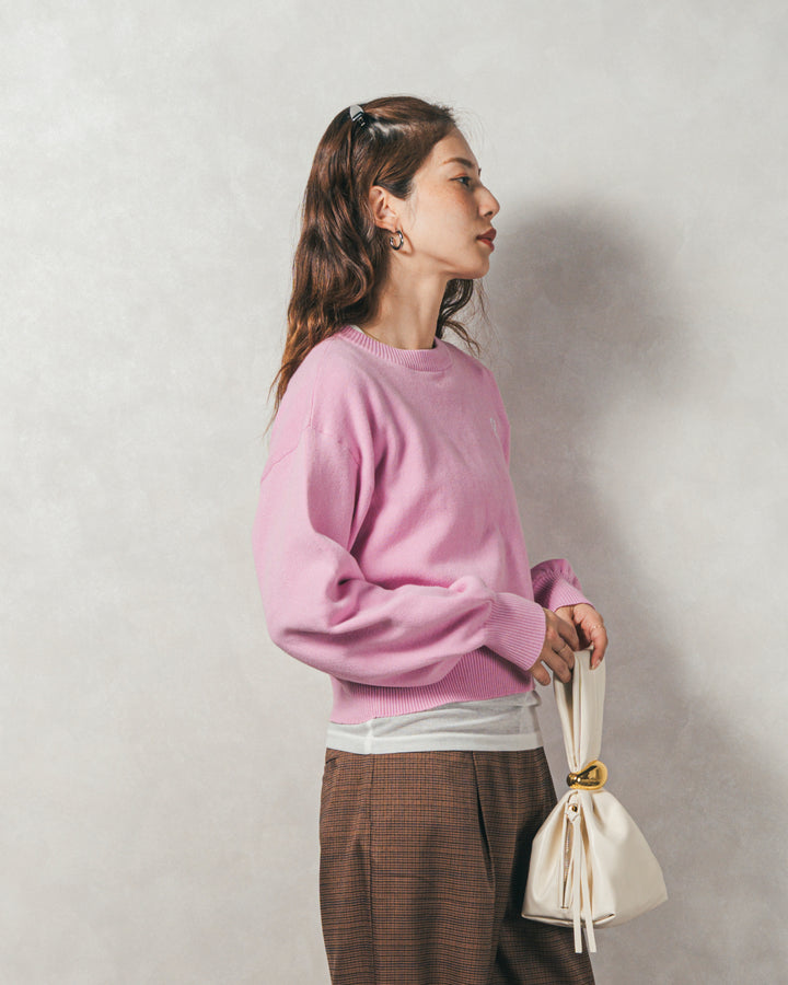 ［SET］スウェットライクロゴ刺繍ニット+Effortless チェックジャケット+Effortless チェックタックパンツ（3SET）