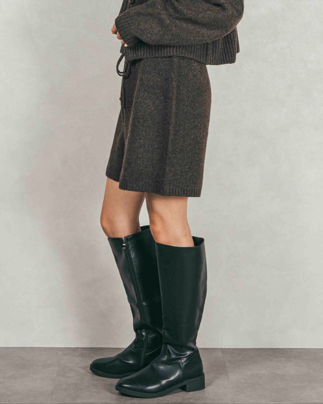 Cloudyメランジハーフパンツ (BROWN)