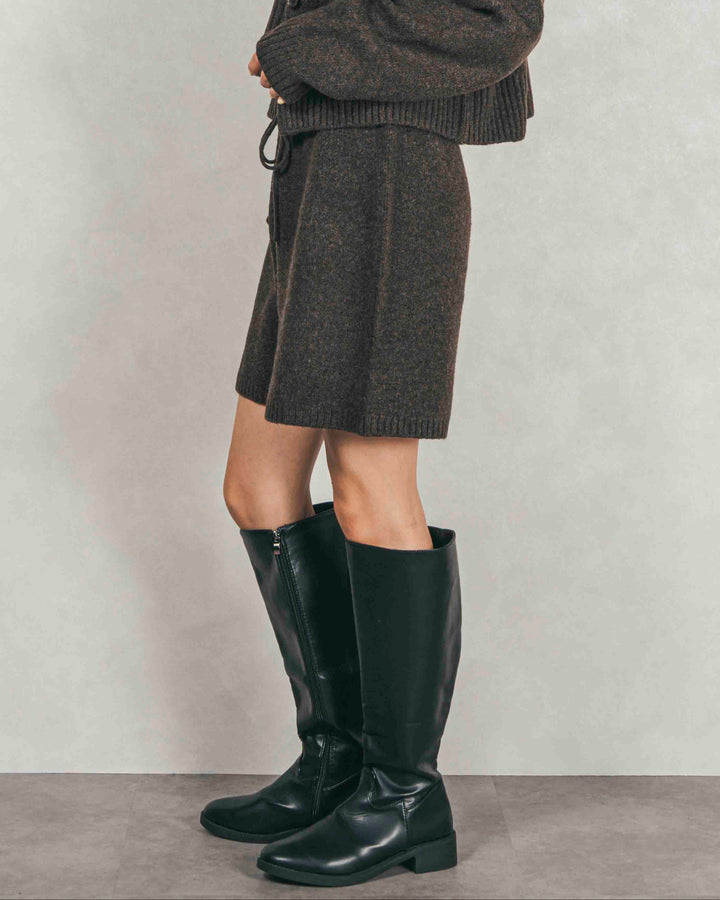 Cloudyメランジハーフパンツ (BROWN)