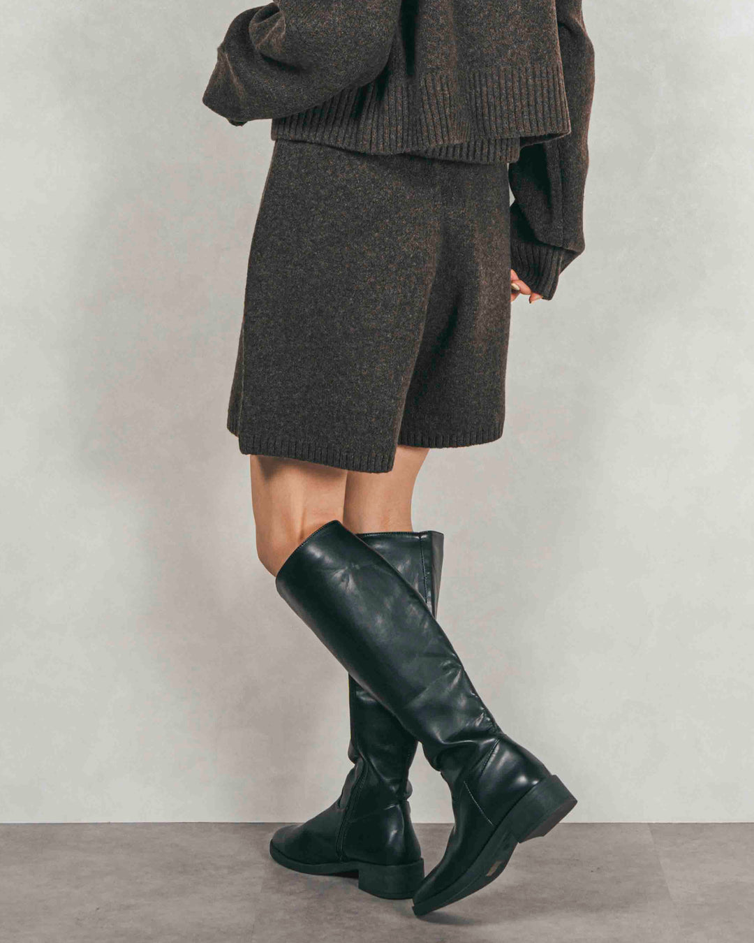 Cloudyメランジハーフパンツ (BROWN)