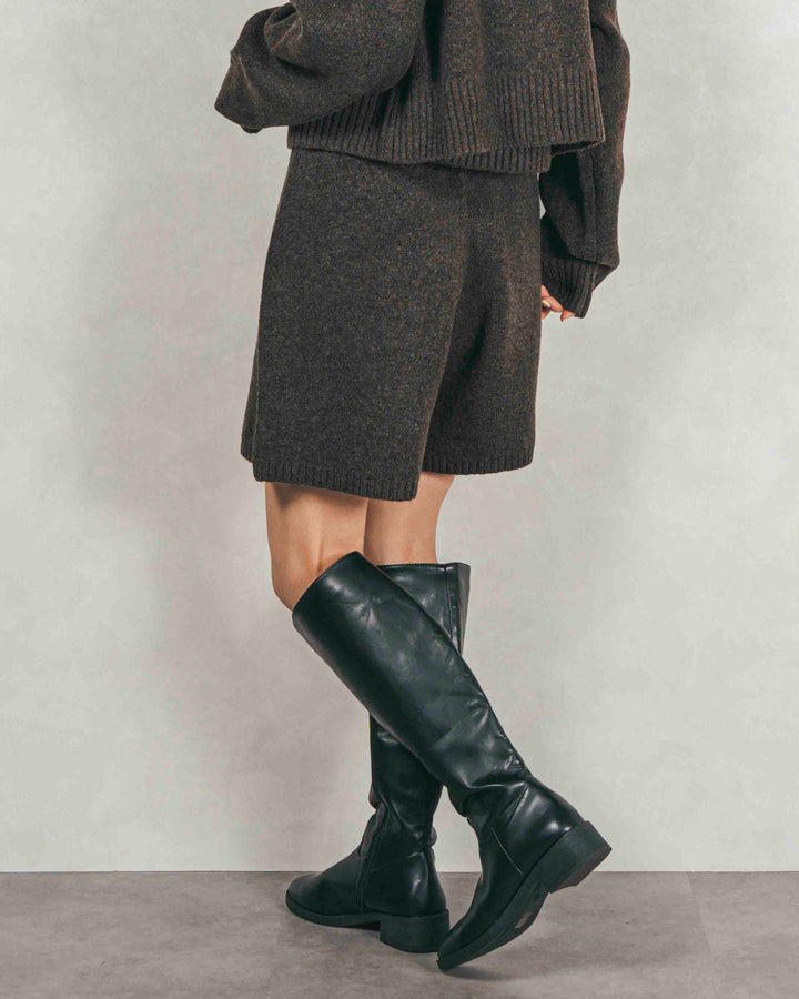 Cloudyメランジハーフパンツ (BROWN)