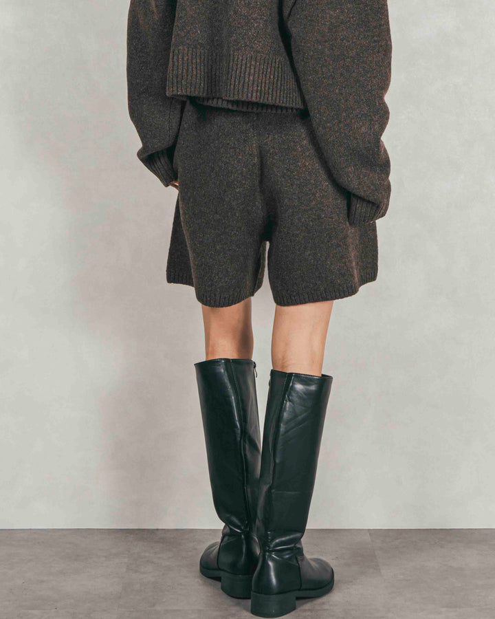 Cloudyメランジハーフパンツ (BROWN)