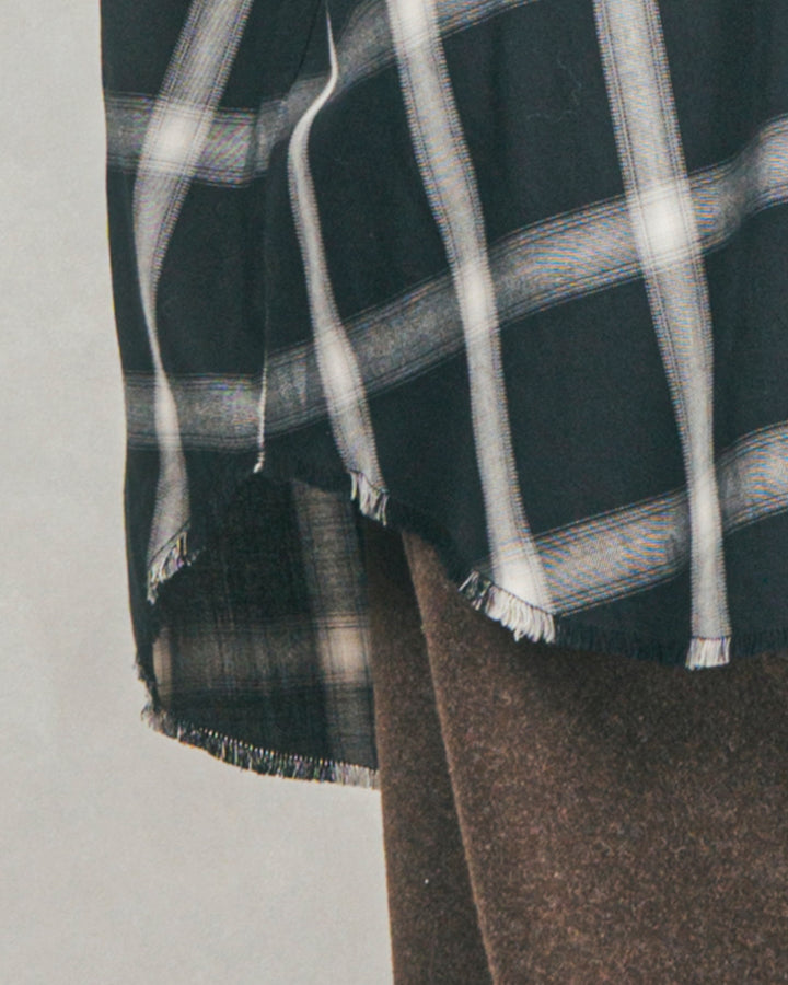 Looseチェックシャツ (BLACK)