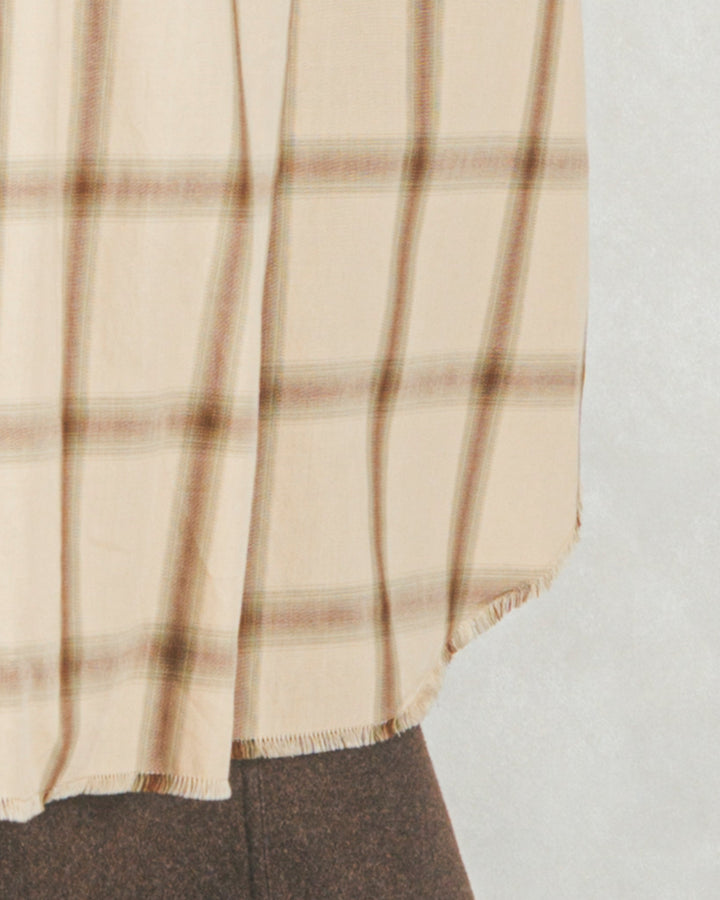 Looseチェックシャツ (BEIGE)