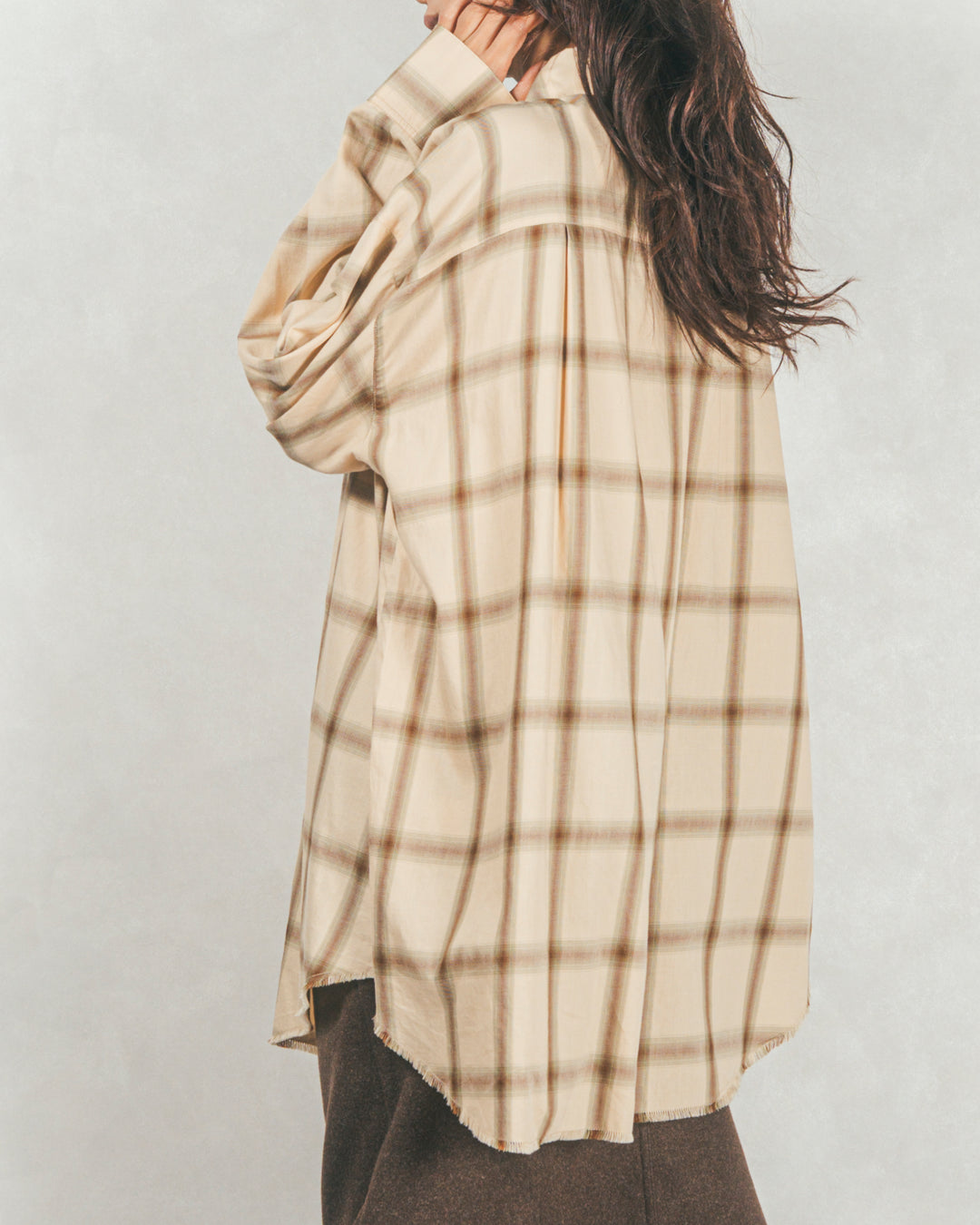 Looseチェックシャツ (BEIGE)