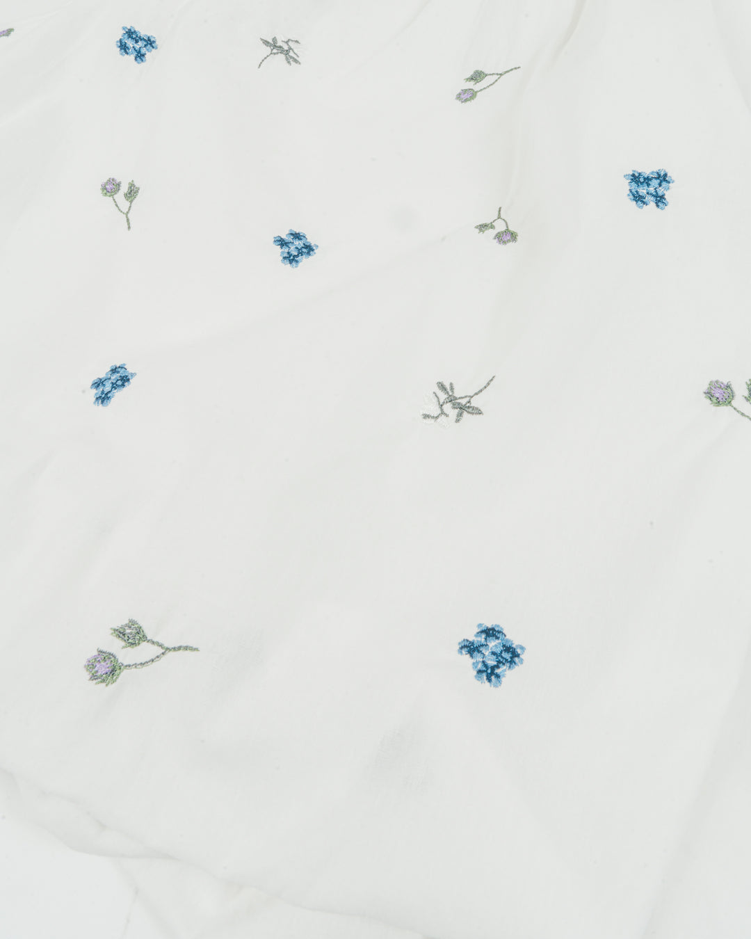 ［SET］Flower刺繍バルーンノースリブラウス + ウエストデザイン カーブデニム（2SET）