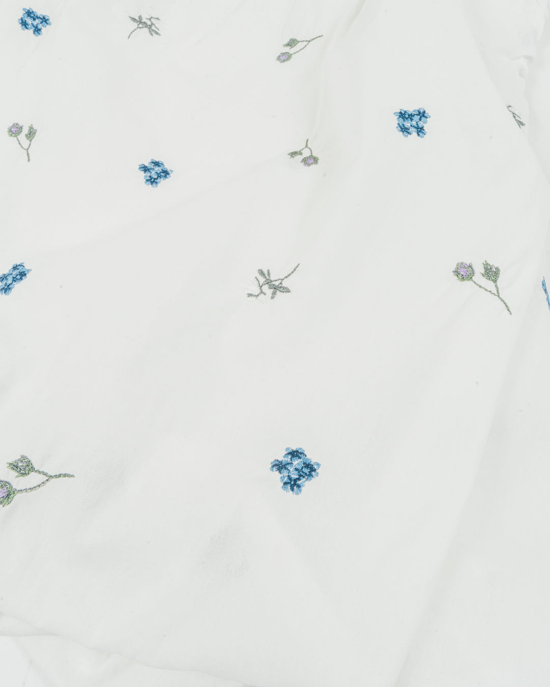 ［SET］Flower刺繍バルーンノースリブラウス + スラブデニム イージーパンツ（2SET）