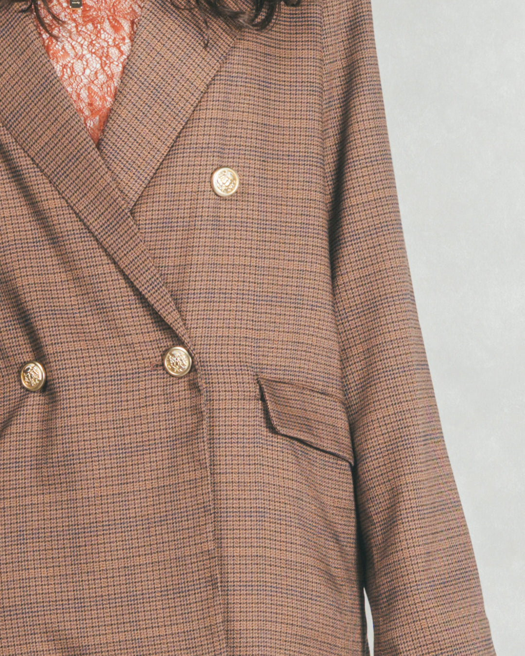 ［SET］Effortless チェックジャケット+コクーンシルエットロングスカート（2SET）