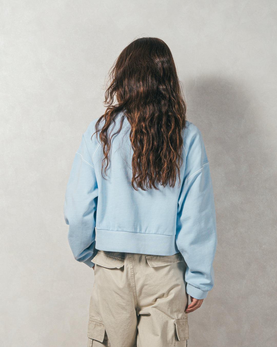 ［SET］ヴィンテージ風裏毛プルオーバー+ピグメントツイルカーゴパンツ（2SET）