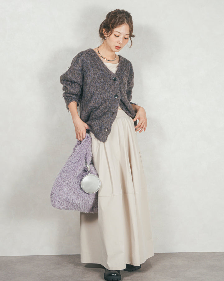 コクーンシルエットロングスカート (IVORY)