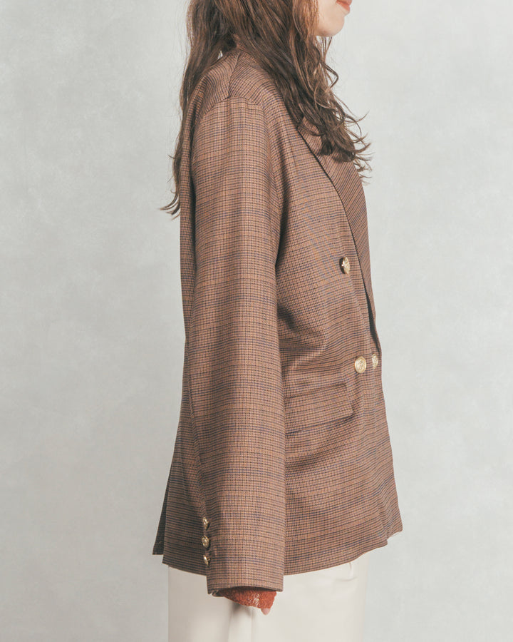 ［SET］Effortless チェックジャケット+Effortless チェックタックパンツ（2SET）