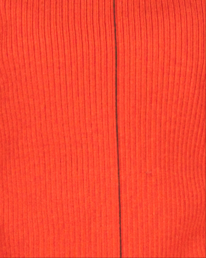 Line Rib クルーネックニット（RED）