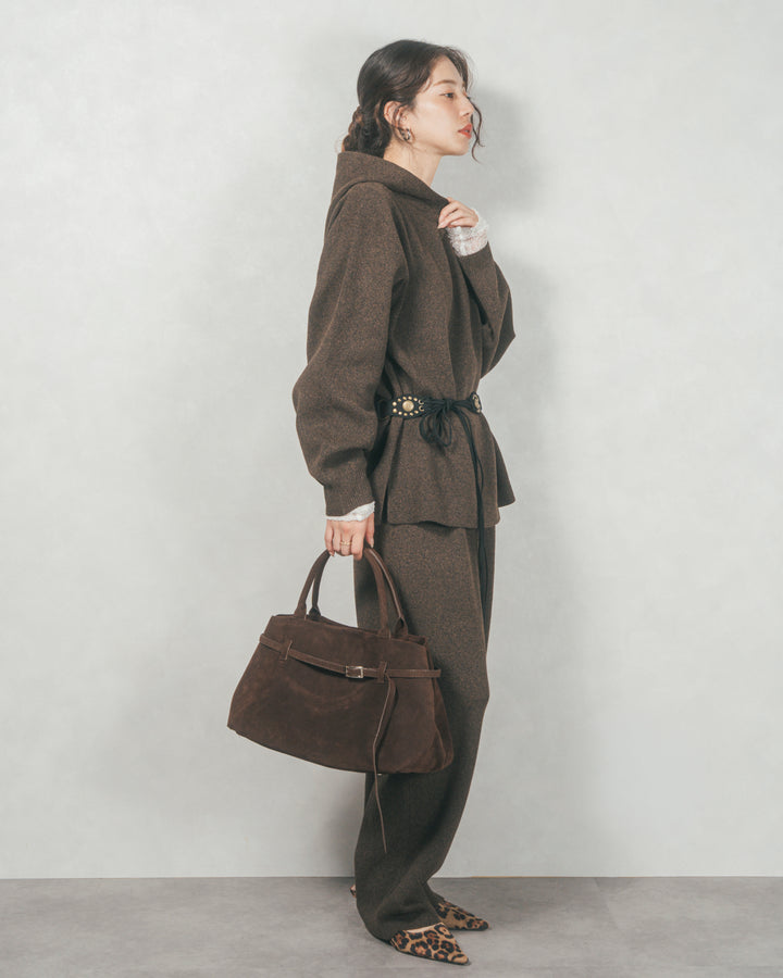 ［SET］Souffleニットフーディー+Souffleニットテパードパンツ（2SET）