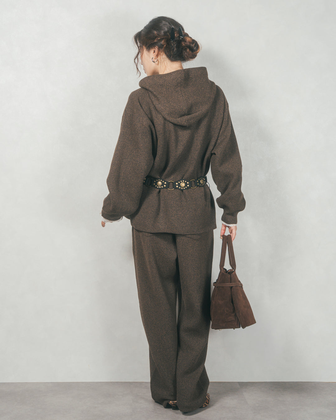 ［SET］Souffleニットフーディー+Souffleニットテパードパンツ（2SET）