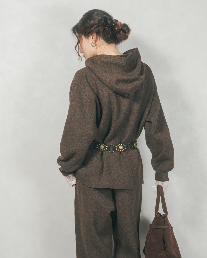 ［SET］Souffleニットフーディー+Souffleニットテパードパンツ（2SET）