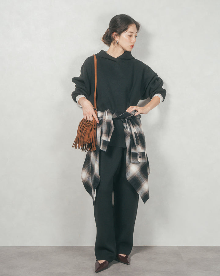 ［SET］Souffleニットフーディー+Souffleニットテパードパンツ（2SET）