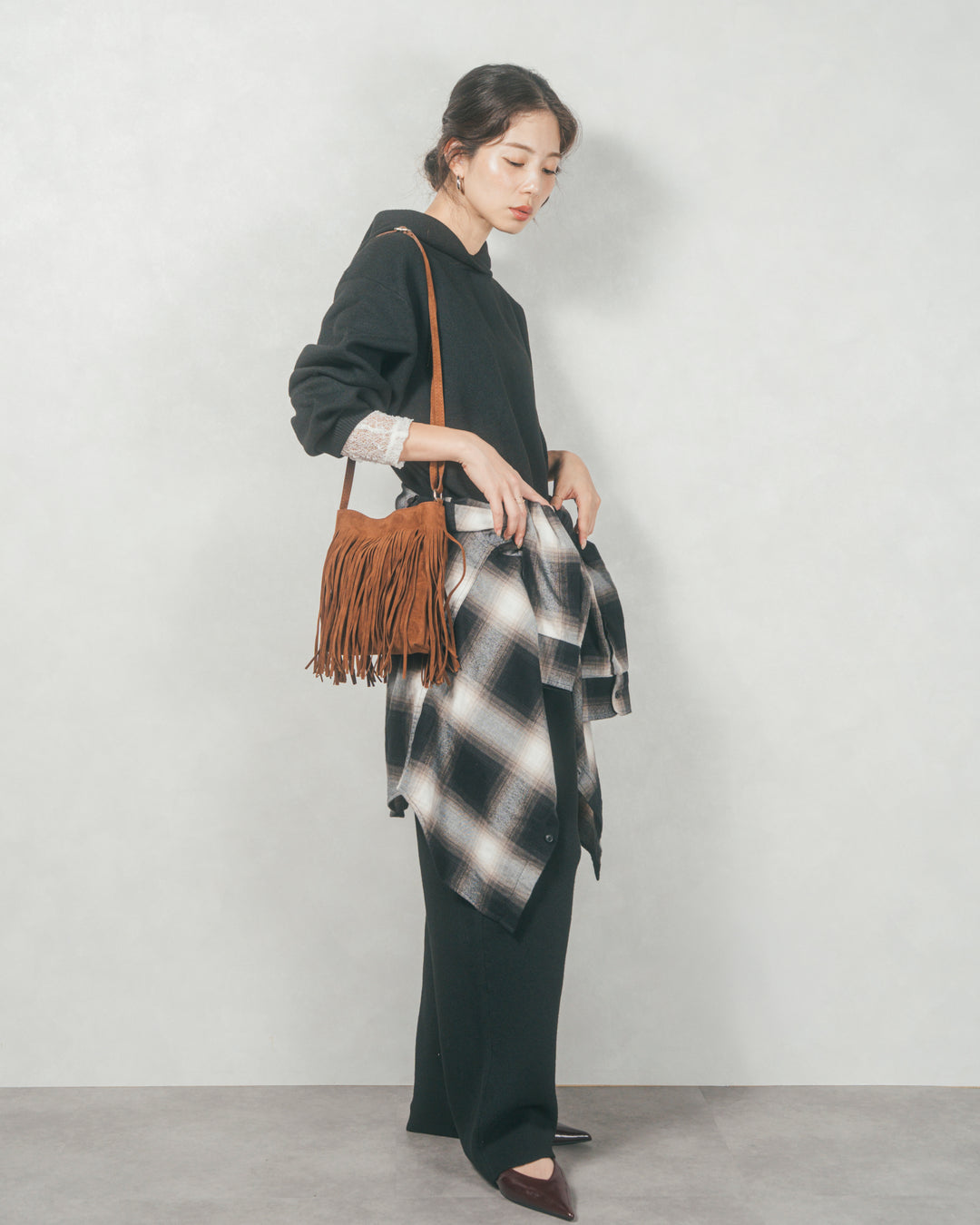 ［SET］Souffleニットフーディー+Souffleニットテパードパンツ（2SET）