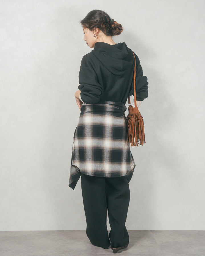 Souffleニットフーディー (BLACK)