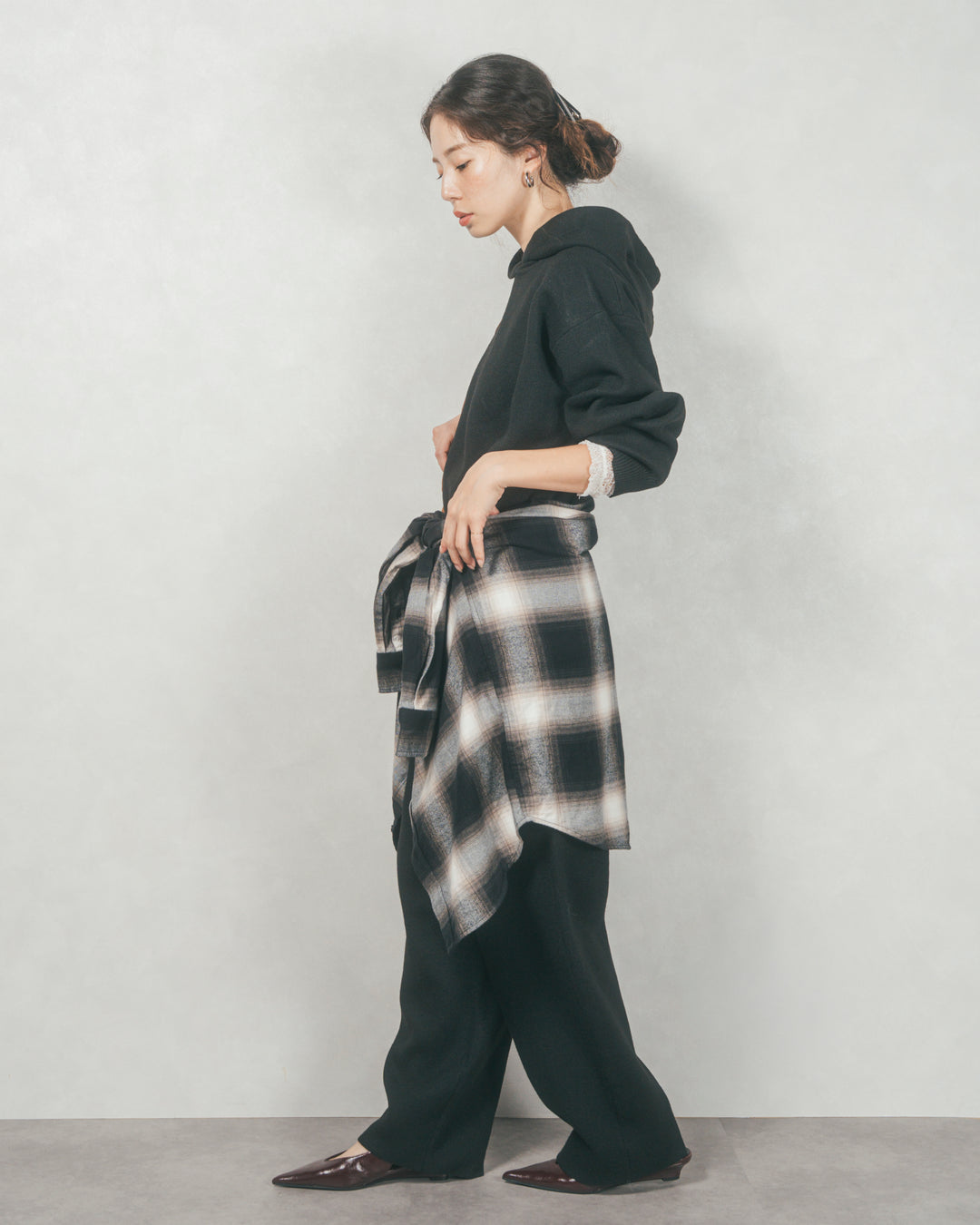 ［SET］Souffleニットフーディー+Souffleニットテパードパンツ（2SET）