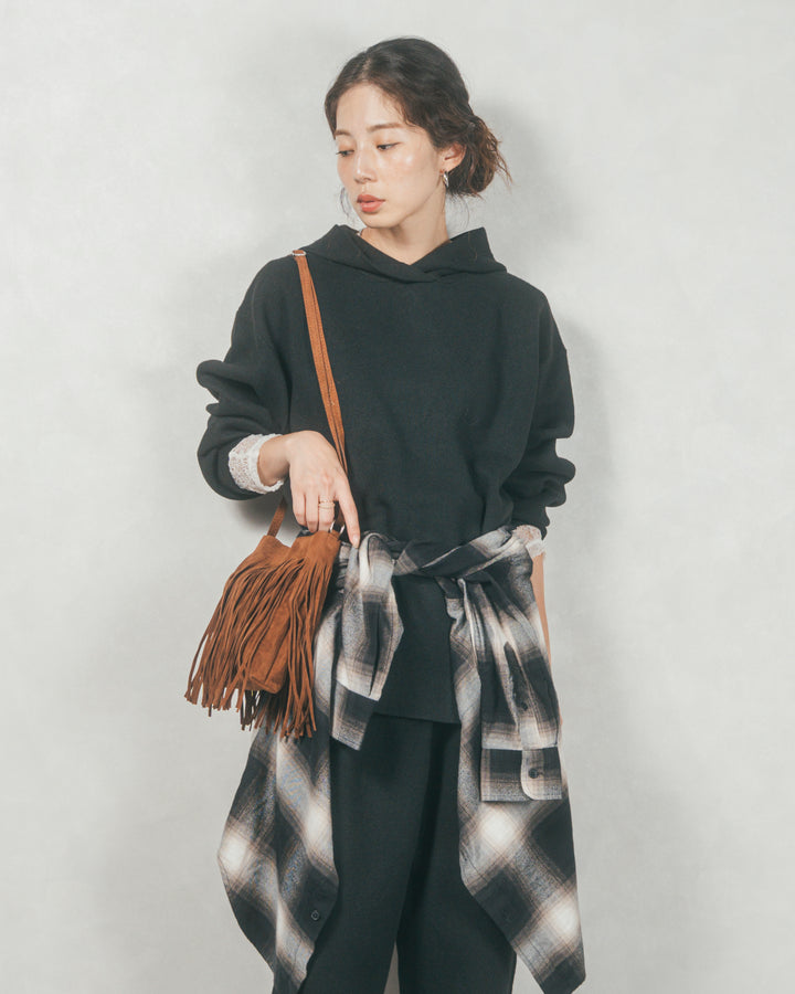 Souffleニットフーディー (BLACK)