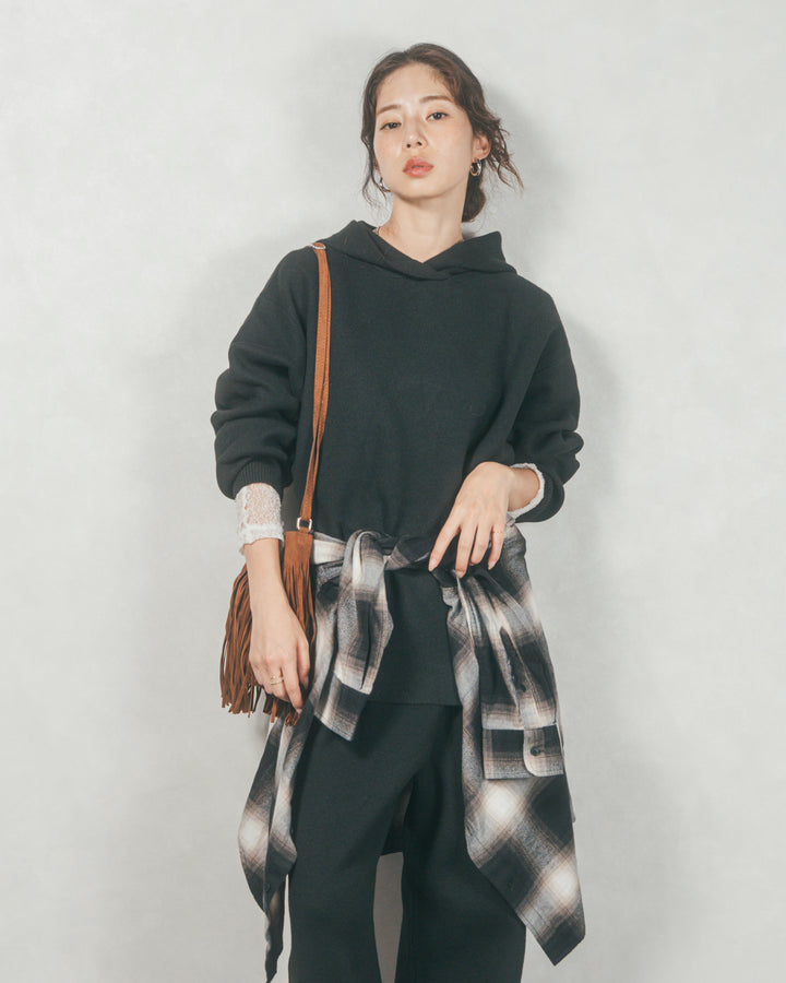 ［SET］Souffleニットフーディー+Souffleニットテパードパンツ（2SET）