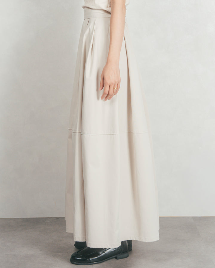 コクーンシルエットロングスカート (IVORY)