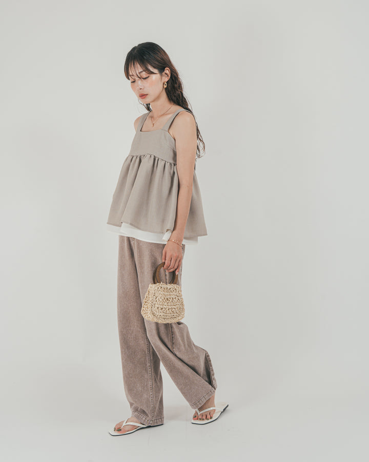 10oz サイドタック リラックスデニムパンツ