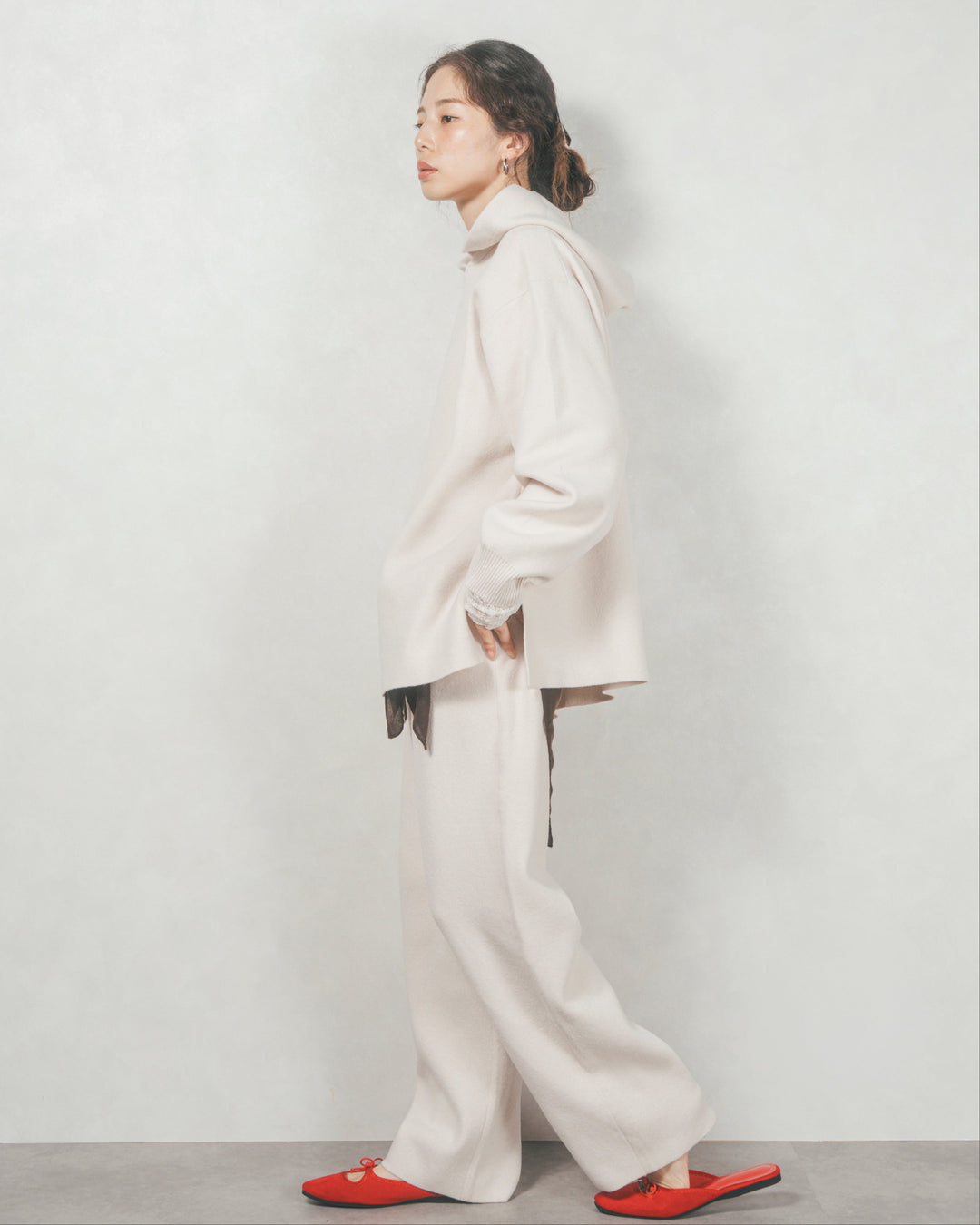 ［SET］Souffleニットフーディー+Souffleニットテパードパンツ（2SET）