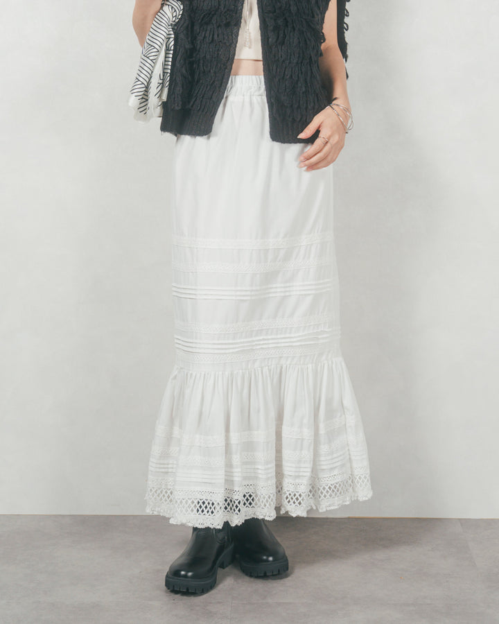 T/C ティアードスカート (WHITE)