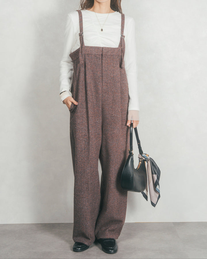 Tweedベロアサロペット (BROWN ORANGE)