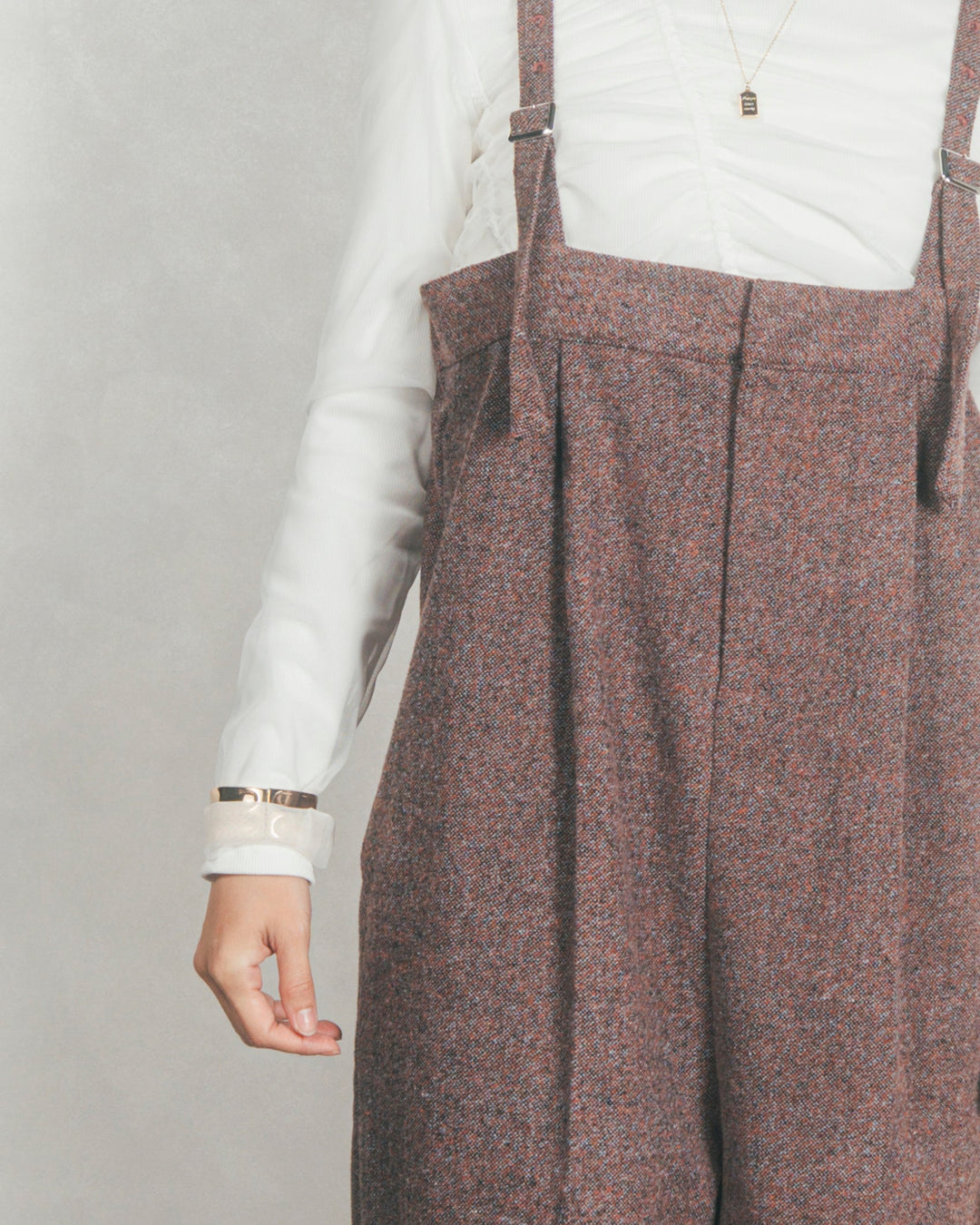 Tweedベロアサロペット (BROWN ORANGE)