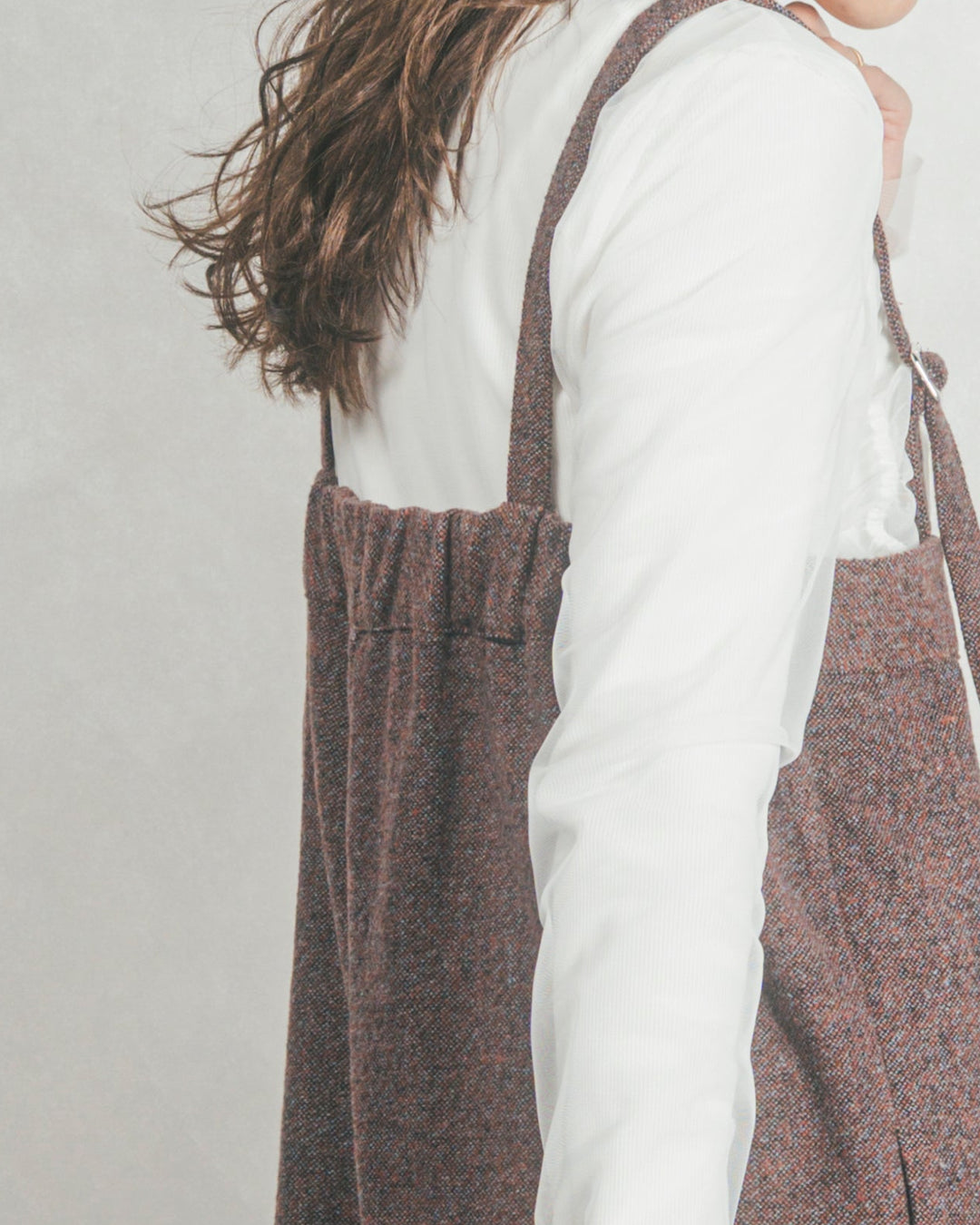 Tweedベロアサロペット (BROWN ORANGE)