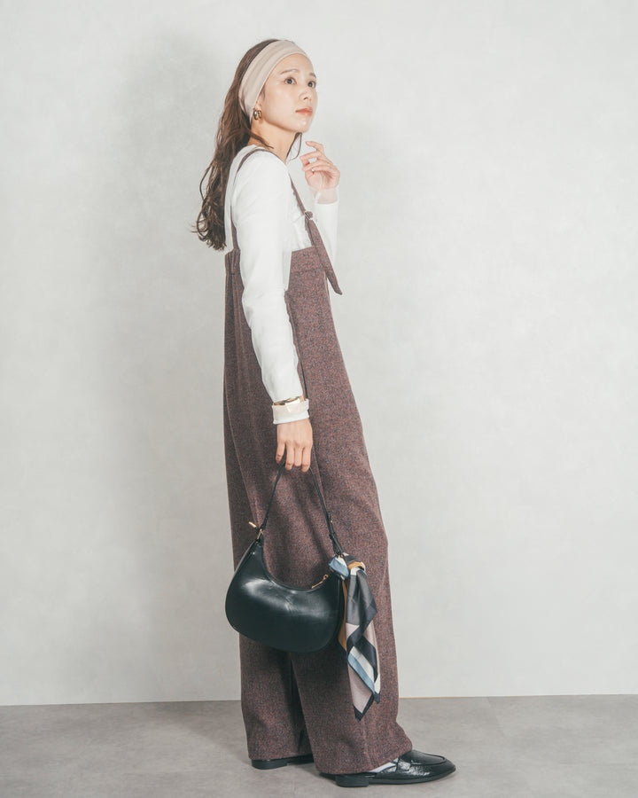 Tweedベロアサロペット (BROWN ORANGE)