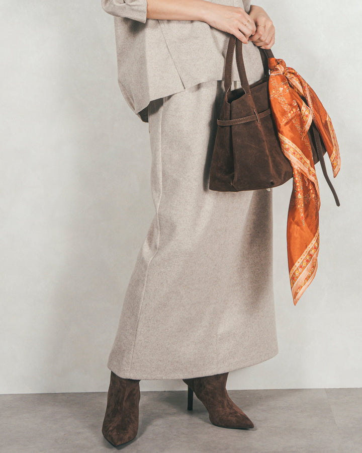 Smoothニットソー Narrowスカート（BEIGE）