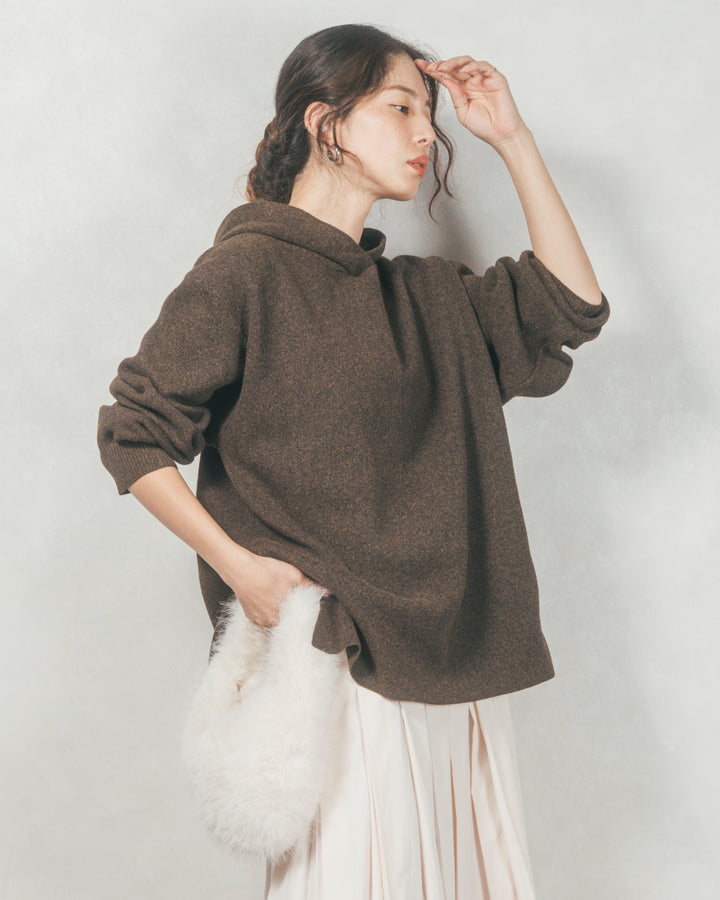 ［SET］Souffleニットフーディー+W-Tuckプリーツロングスカート（2SET）