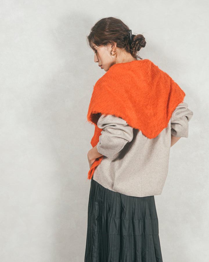 モヘアタッチ マルチTriangleスカーフ (ORANGE)
