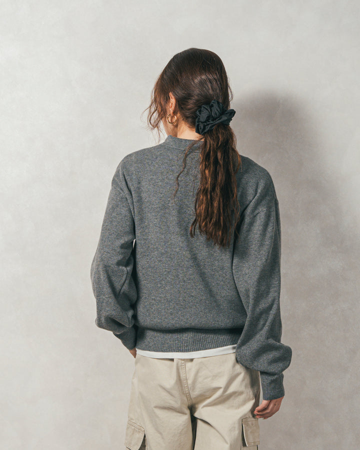 ［SET］ボタンデザインポロニット+ピグメントツイルカーゴパンツ（2SET）