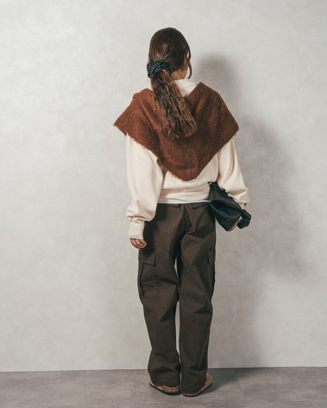 ボタンデザインポロニット(IVORY)