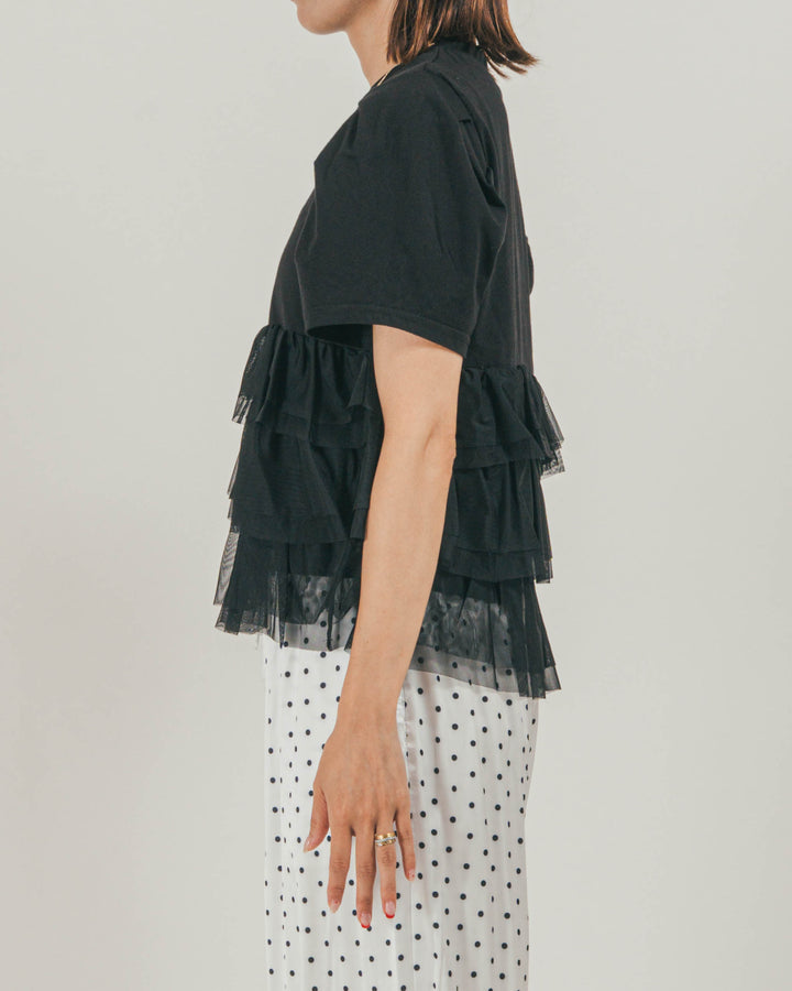 チュールフリル ペプラムTシャツ