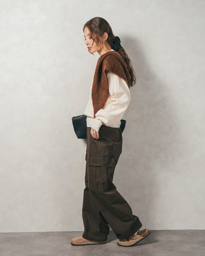 ボタンデザインポロニット(IVORY)